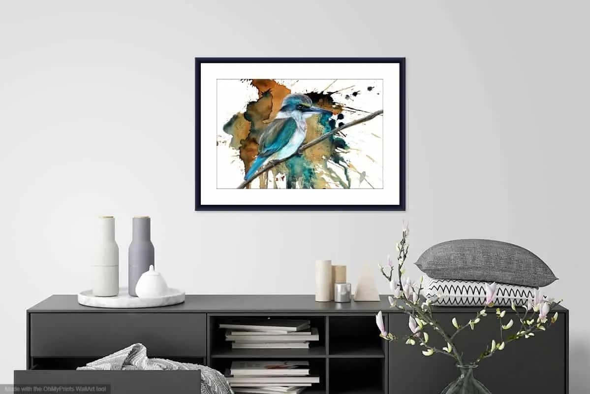 Kingfisher on wall 2